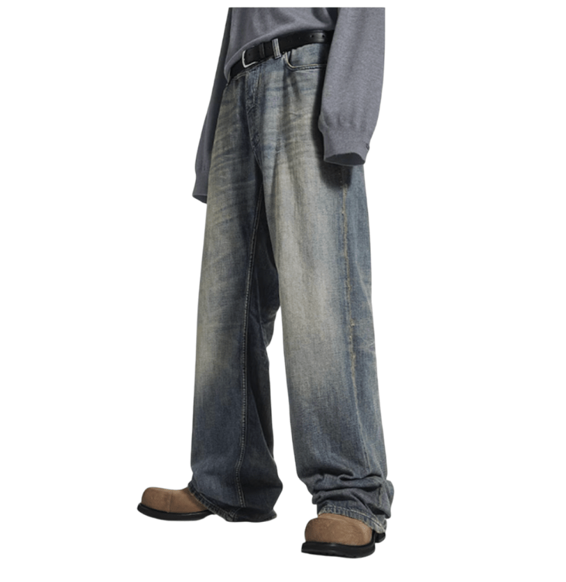 Balenciaga Relaxed Loose-Fit Denim Pants