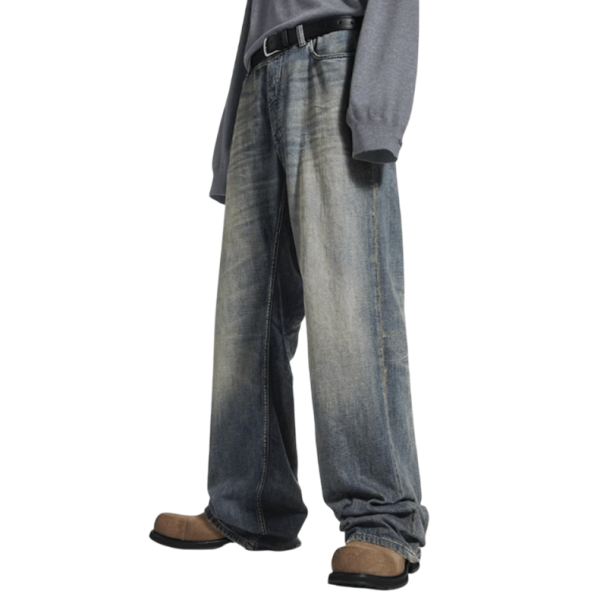 Balenciaga Relaxed Loose-Fit Denim Pants