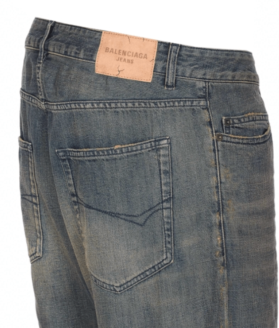 Balenciaga Relaxed Loose-Fit Denim Pants