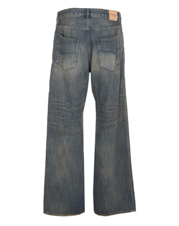 Balenciaga Relaxed Loose-Fit Denim Pants