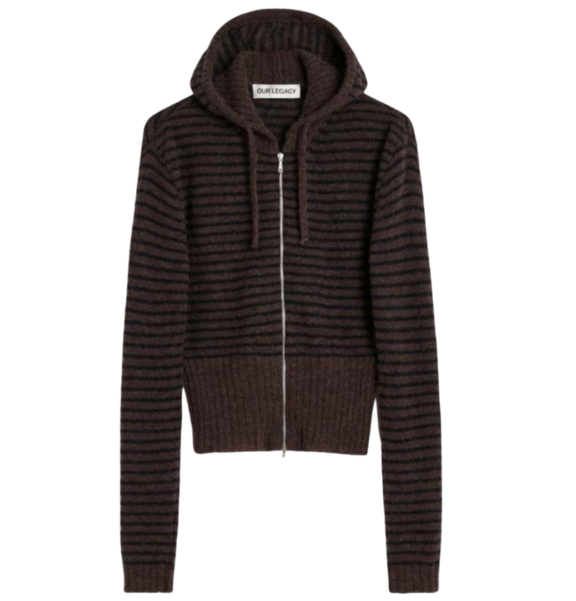 Our Legacy Striped Alpaca Wool Hooded Jacket