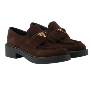 Dark Brown Chocolate Suede Loafers