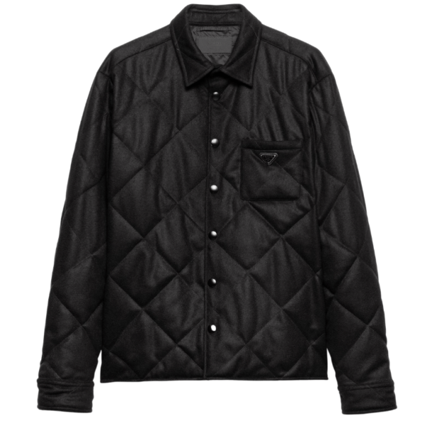 Padded cashmere shirt