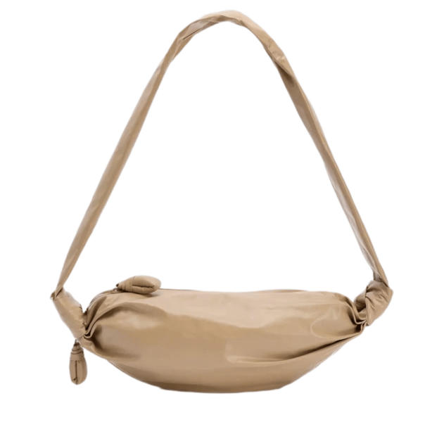 Lemaire Paper Leather Small Soft Croissant Cumin