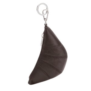 Lemaire Soft Nappa Leather Mini Croissant Key Holder Dark Chocolate