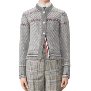 Fair Isle Jacquard Donegal Cropped Cardigan