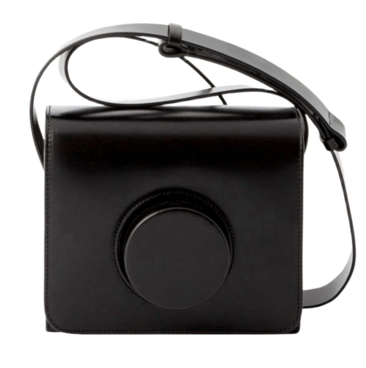 Lemaire Camera Bag Vegetable-Tanned Leather Black