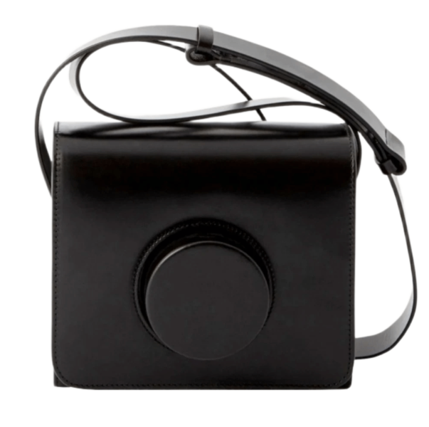 Lemaire Camera Bag Vegetable-Tanned Leather Black