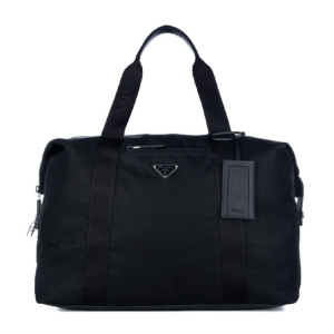 Prada Re-Nylon and Saffiano Leather Duffle Bag Black