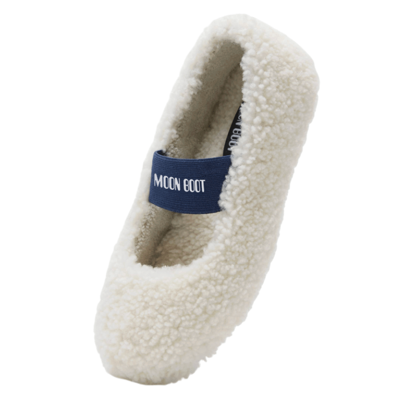 SHEARLING WHITE BALLERINAS