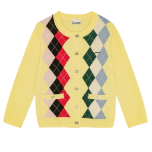 YELLOW CHECK CARDIGAN 