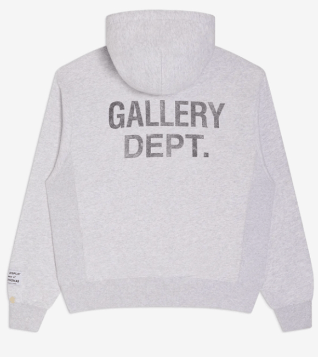 Gallery Dept. Paint Logo Hoodie Light Heather Grey