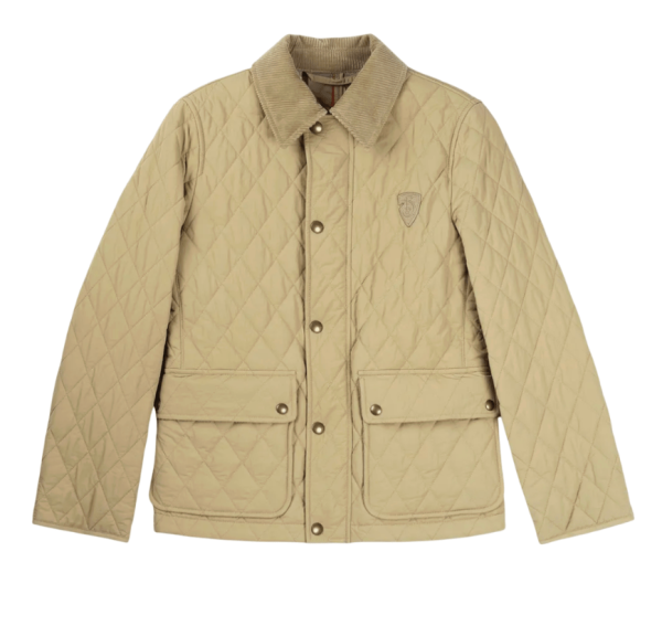 (W) Burberry Quilted Nylon Jacket Flax Sand