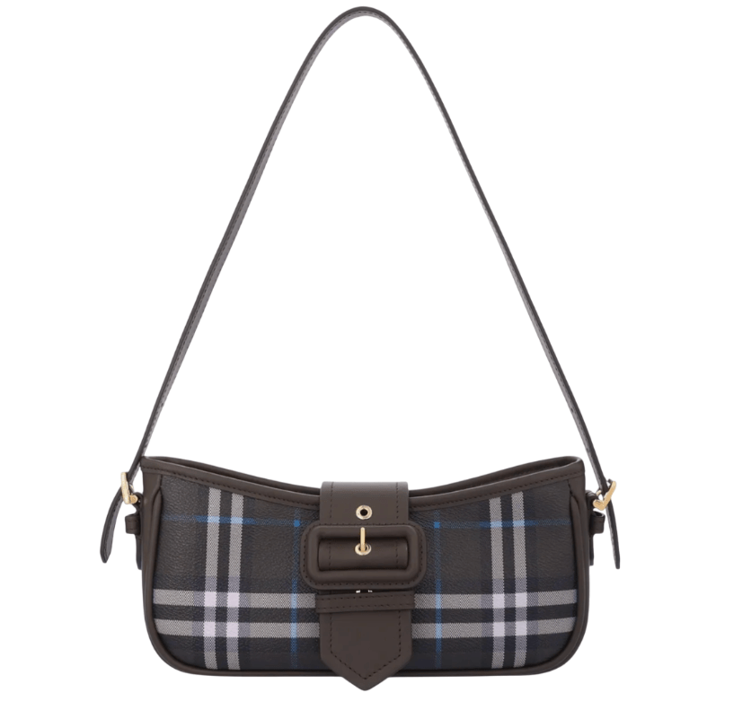 Printed canvas shoulder bag