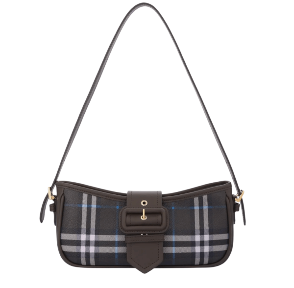 Printed canvas shoulder bag