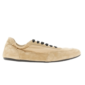 (W) Prada Collapse Re-Nylon Suede Sneakers Camel Brown