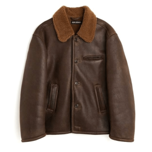 Alaska Jacket Rustic Grain Brown Shearling