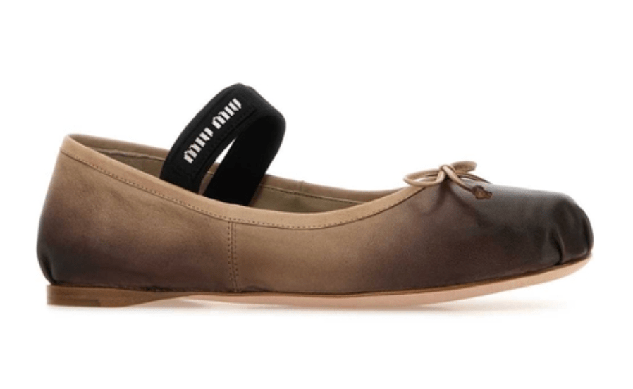 Miu Miu elastic-band Bow Ballet Flats 