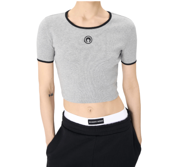 Moon Logo Jersey Cropped Top
