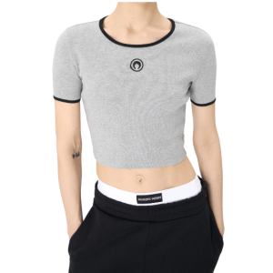 Moon Logo Jersey Cropped Top