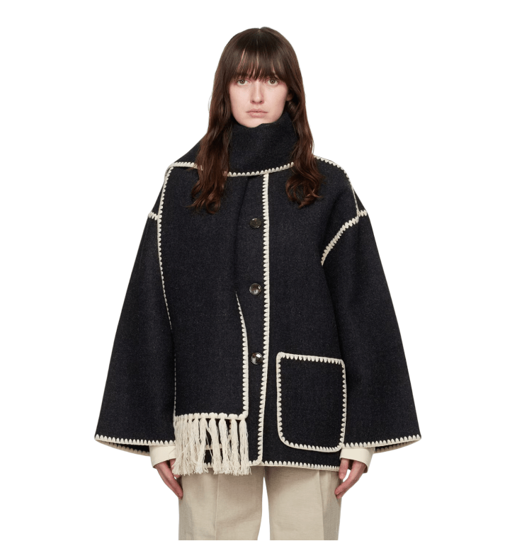  Embroidered Scarf Jacket 