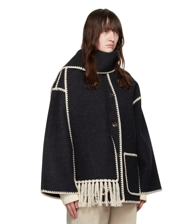  Embroidered Scarf Jacket 