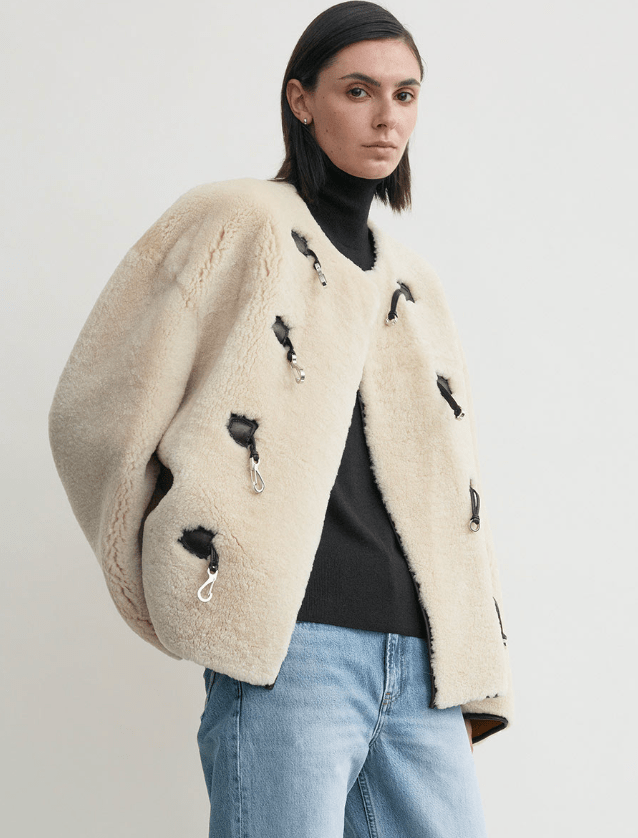 Teddy shearling clasp jacket