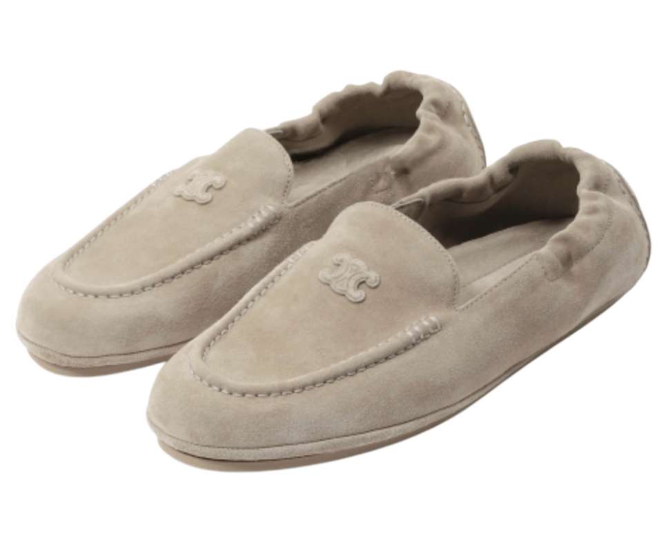 Celine Adam Loafers with Triomphe in suede calfskin