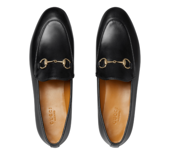 (W) Gucci Jordaan Loafer Black Leather
