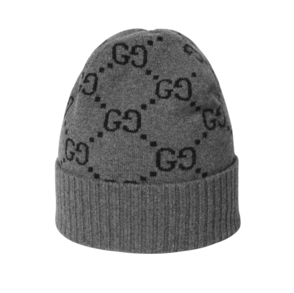 Gucci GG Cashmere Hat Black Grey