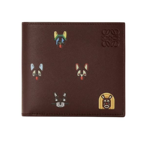 LOEWE x Louis Wain Cats bifold wallet in classic calfskin 