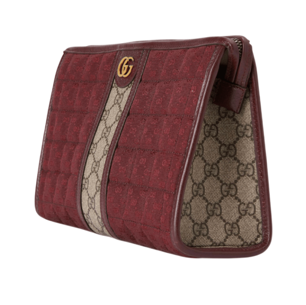 Gucci Mini GG Canvas Pouch Burgundy GG Canvas