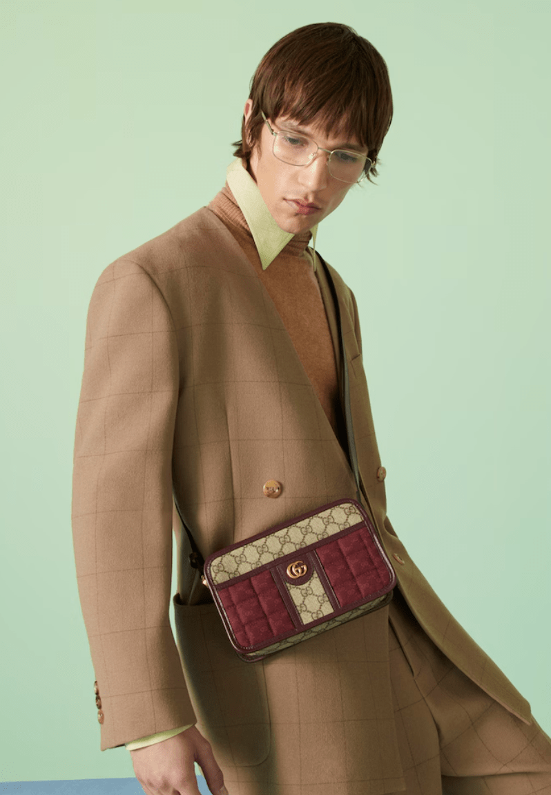 Gucci Mini GG Canvas Mini Shoulder Bag Burgundy GG Canvas