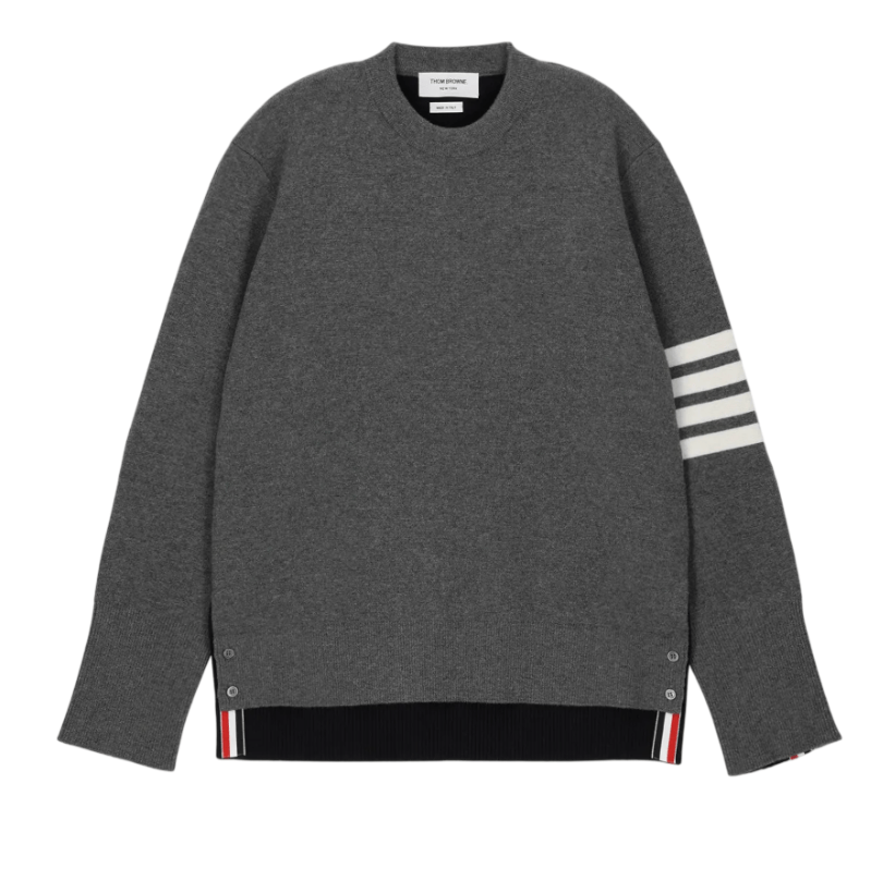 2 N 1 4 Bar Merino Wool Half Knit - Medium Grey