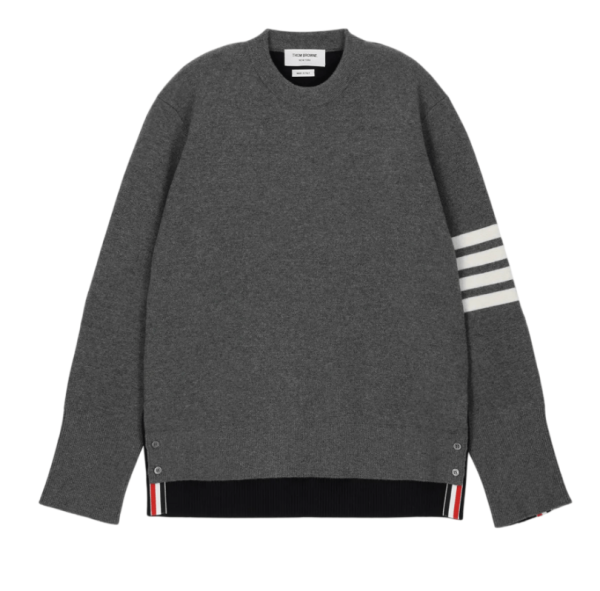 2 N 1 4 Bar Merino Wool Half Knit - Medium Grey