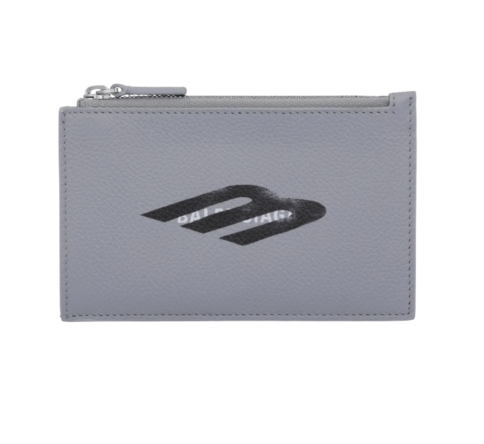 BALENCIAGA Cash Long Coin Card Holder - Header Gray 