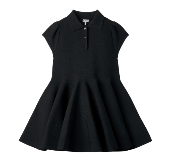 Loewe Stretch-Knit Mini Dress In Black 