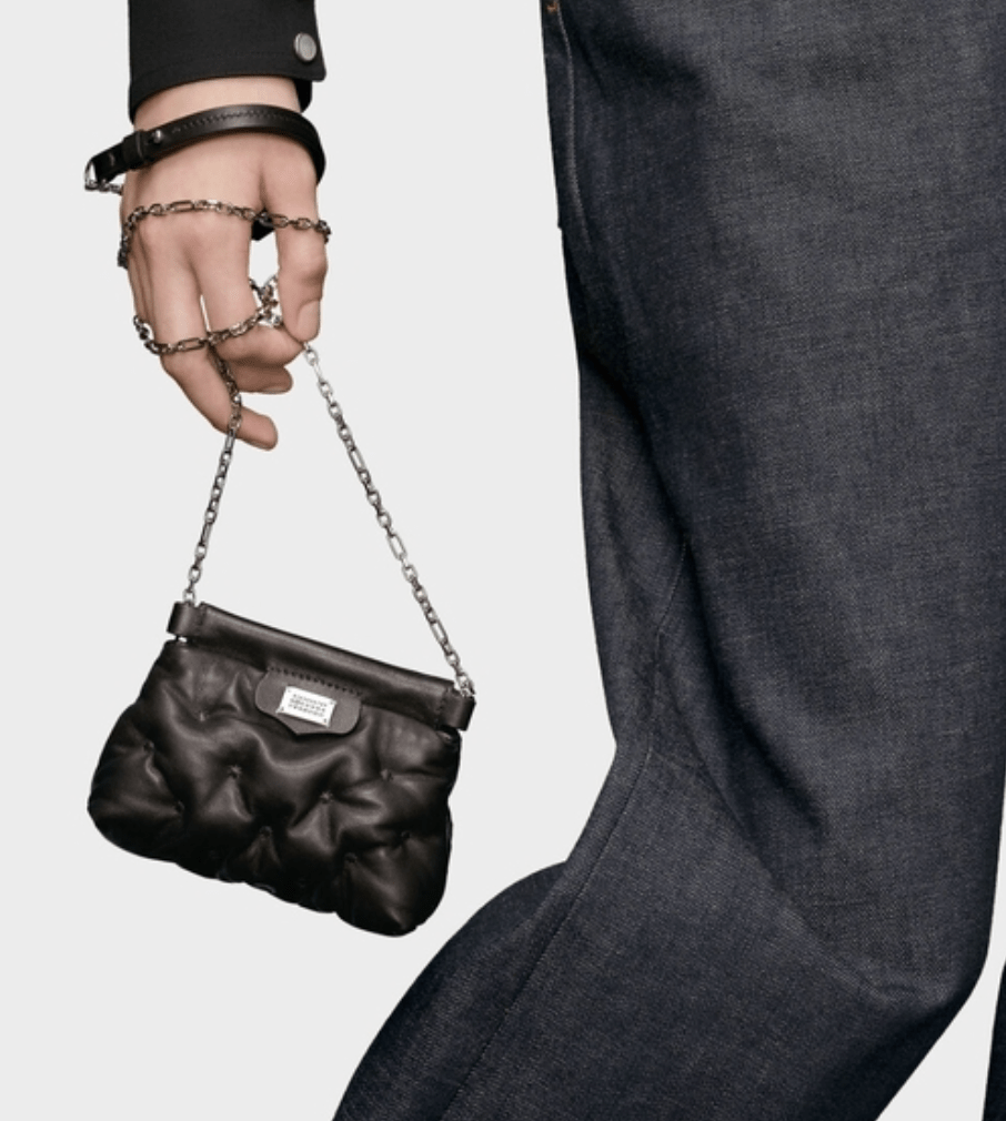 Maison Margiela Glam Slam Classic Baby Shoulder Bag in black