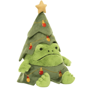 Jellycat Christmas Tree Ricky Rain Frog Green