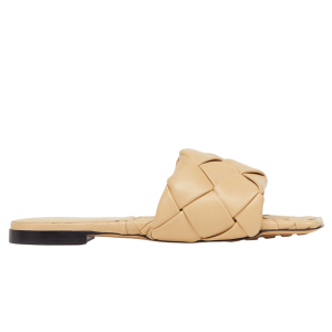 (W) Bottega Veneta Lido Flat Sandal Cane Sugar