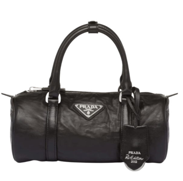 Prada Antique Nappa Leather Handbag Black