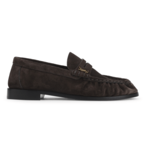 Saint Laurent Mocassini Le Loafer marroni in suede