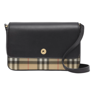 Burberry Vintage Check and Leather Penny Bag Archive Beige Black