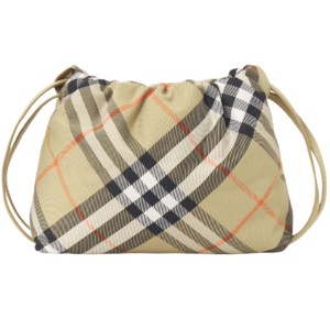 Burberry Check Pouch Shoulder Bag Beige