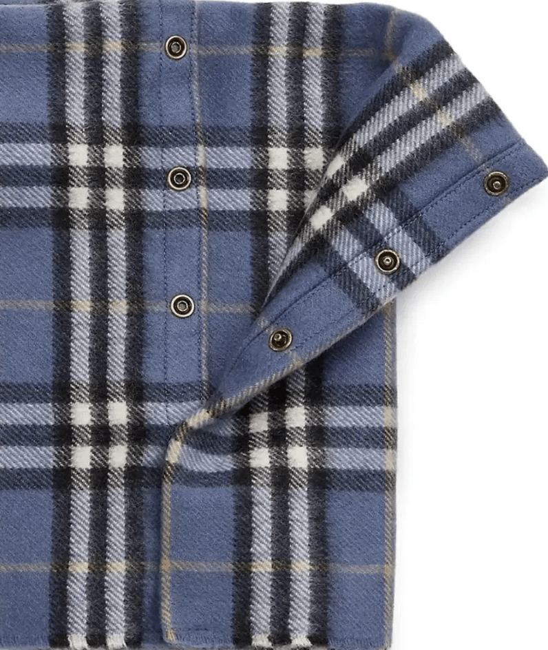 (Kids) Burberry Vintage Check Cashmere Snood Pebble Blue