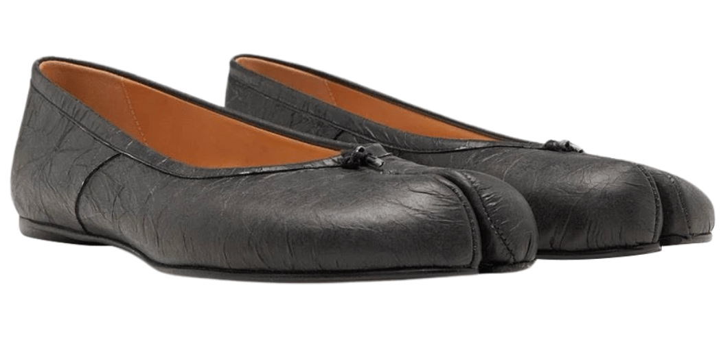 (W) Maison Margiela Tabi Ballerina Shoes Black