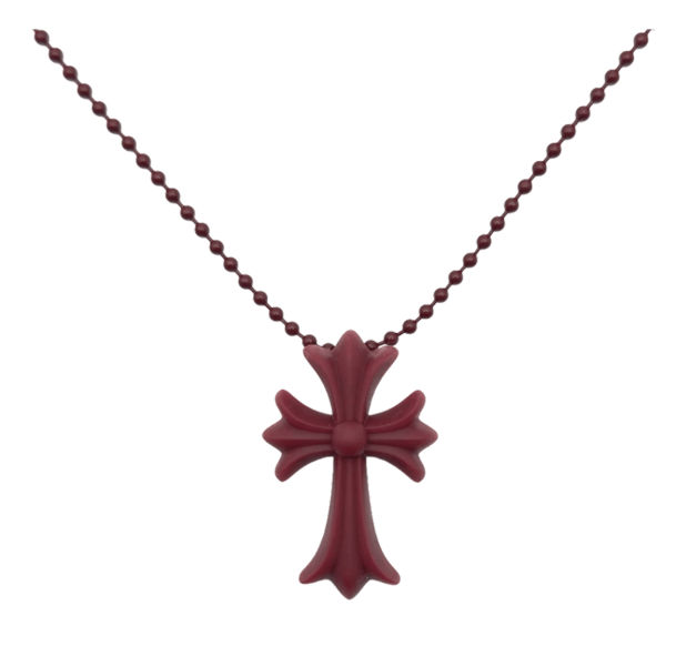 Chrome Hearts Silichrome CH Cross Pendant Dark Wine 2025