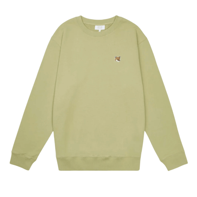 Maison Kitsune Fox Head Patch Regular Sweatshirt Canvas