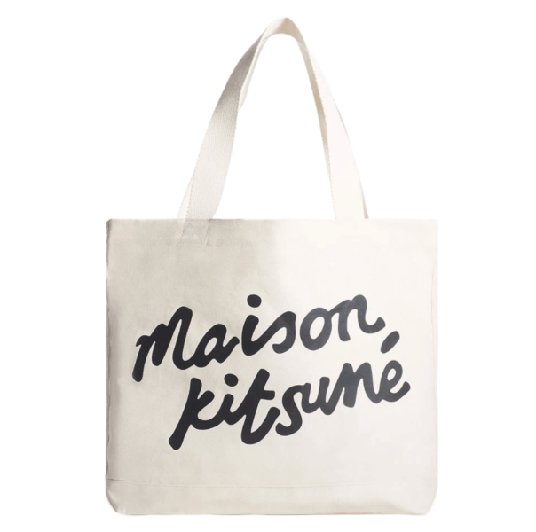Maison Kitsune Handwriting Tote Ecru