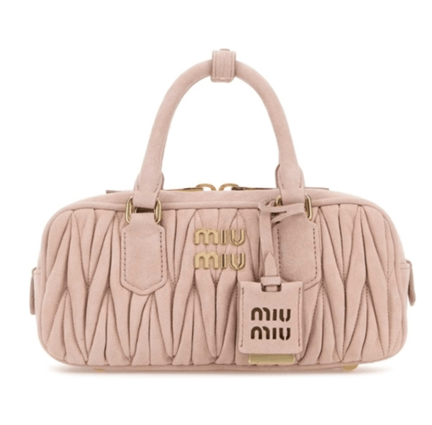 Miu Miu Arcadie Matelasse Nappa Leather Bag Powder Pink
